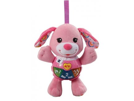 CHANT' TOUTOU ROSE - VTECH BABY - 502355 - PELUCHE MUSICALE, PARLANTE ET LUMINEUSE