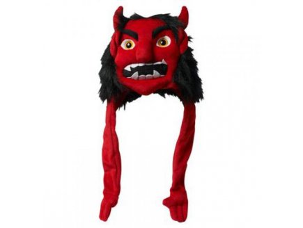 CHAPEAU EN PELUCHE DIABLE 55CM 