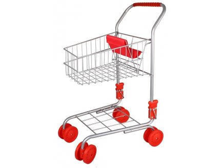 CHARIOT DE SUPERMARCHE EN METAL - JOUET IMITATION MARCHANDE