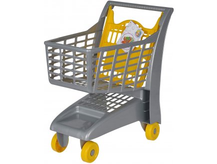 CHARIOT DE SUPERMARCHE GRIS ET JAUNE - MARCHANDE - JEU D'IMITATION - SUPERMARCHE, EPICERIE