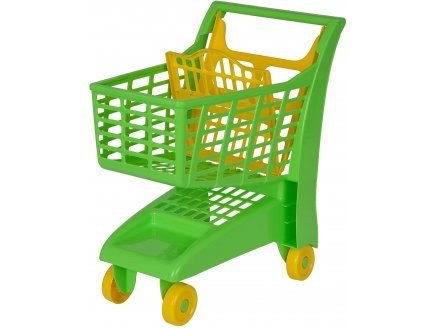 CHARIOT DE SUPERMARCHE VERT ET JAUNE - MARCHANDE - JEU D'IMITATION - SUPERMARCHE, EPICERIE