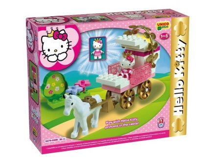 CHARIOT ET CHEVAL HELLO KITTY PRINCESSE - UNICO PLUS - 8678 - JEU DE CONSTRUCTION