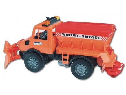 CHASSE NEIGE MERCEDES BENZ UNIMOG - BRUDER - 02572 - VEHICULE D'INTERVENTION