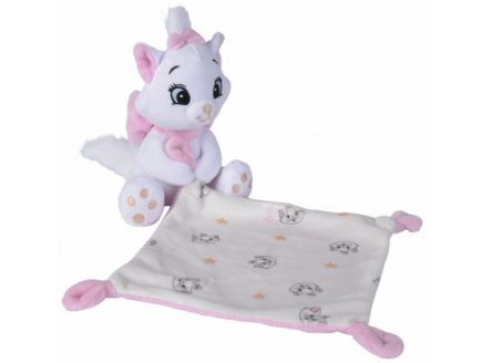 Chat Marie doudou plat 16 x 16 cm - peluche Disney collection Aristochats - Nicotoy