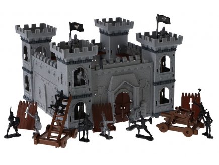 CHATEAU FORT MEDIEVAL ET FIGURINES - FORTERESSE CHEVALIERS - MONDE IMAGINAIRE