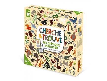 CHERCHE & TROUVE LES ANIMAUX MENACES - JANOD - J02727 - JEU OBSERVATION