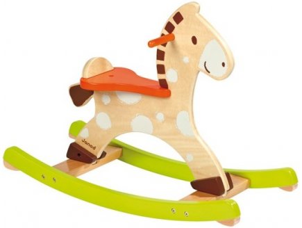 CHEVAL A BASCULE EN BOIS POMME DE PIN - JANOD - J05982