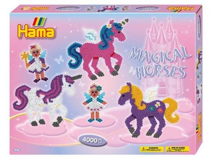 CHEVAUX MAGIQUES - BOITE HAMA MIDI 4000 PERLES - LOISIRS CREATIFS - 3138