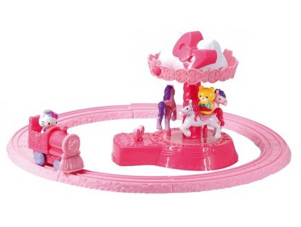 CIRCUIT DE TRAIN ET CARROUSEL HELLO KITTY - FETE FORRAINE - BLUE BOX