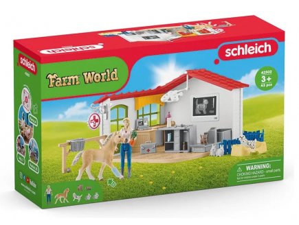Clinique veterinaire avec animaux domestiques - farm world - Schleich - 42502