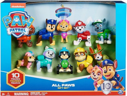 COFFRET 10 FIGURINES PAT PATROUILLE : MARCUS CHASE STELLA RUBEN LIBERTY REX TRACKER ZUMA ROCKY EVEREST - SPIN MASTER 20139040