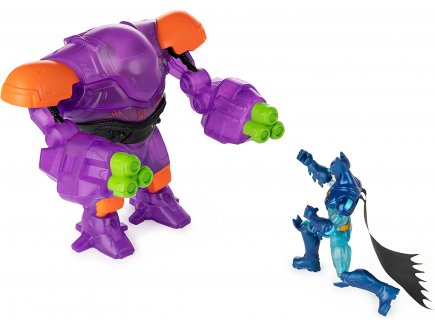 Coffret 2 figurines 10 cm : batman et le Joker + armure technologique - dc - spin master - 20131531