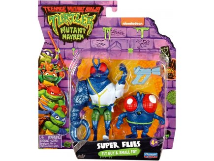 Coffret 2 figurines : Superfly 12 cm et Super Flies 7 cm - Les Tortues Ninja Mutant Mayhem - TMNT - Turtles - Giochi Preziosi