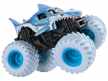 Coffret 2 monster jam 1/64 serie 31 : megalodon vs earth shaker - vehicule miniature metal - Spin master