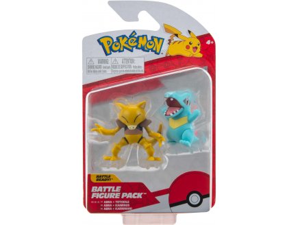 COFFRET 2 POKEMON BATTLE FIGURE ABRA + KAIMINUS - POKEMON - FIGURINE ACTION - BANDAI