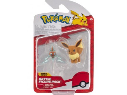 COFFRET 2 POKEMON BATTLE FIGURE EVOLI + MOTISMA - POKEMON - FIGURINE ACTION - BANDAI
