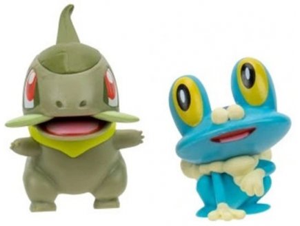 Coffret 2 pokemon battle figure grenousse + coupenotte - pokemon - figurine action - Bandai