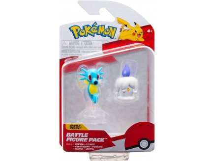 COFFRET 2 POKEMON BATTLE FIGURE HYPOTREMPE + FUNECIRE - POKEMON - FIGURINE ACTION - BANDAI