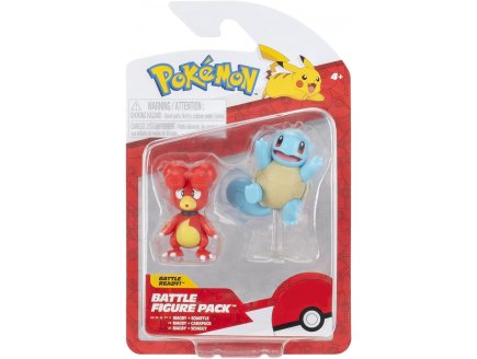 Coffret 2 Pok�mon Battle Figure Magby et Carapuce - Pok�mon - Figurine action - PKW3581