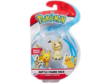 COFFRET 2 POKEMON BATTLE FIGURE MIMIQUI + PIKACHU - POKEMON - FIGURINE ACTION - TOMY - 37057