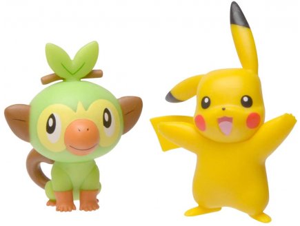 Coffret 2 pokemon battle figure ouistempo + pikachu - pokemon - figurine action - Tomy - 97625