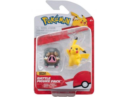 COFFRET 2 POKEMON BATTLE FIGURE PIKACHU + GOURMELET - POKEMON - FIGURINE ACTION - BANDAI