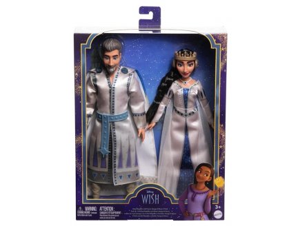 Coffret 2 Poupes Roi Magnifico et Reine Amaya de Rosas - Disney Wish, Asha - Mattel - HRC18 