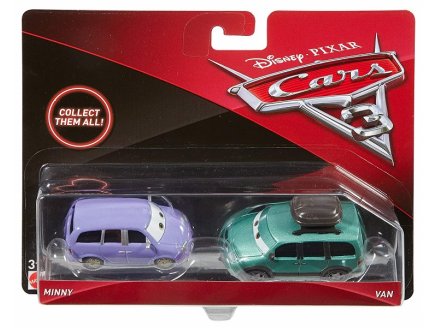 COFFRET 2 VEHICULES CARS 3 - MINNY - VAN - VOITURE MINIATURE - MATTEL - DXW06