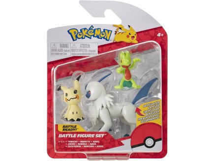 COFFRET 3 POKEMON BATTLE FIGURE ARCKO MIMIQUI ET ABSOL POKEMON - FIGURINE ACTION - BANDAI