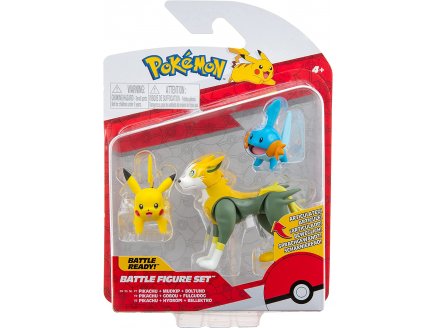 COFFRET 3 POKEMON BATTLE FIGURE PIKACHU - GOBOU - FULGUDOG POKEMON - FIGURINE ACTION - BANDAI