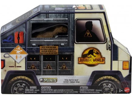 COFFRET 4 DINOSAURES COMBAT ULTIME + 1 FIGURINE - DINO - JURASSIC WORLD - MATTEL GWP74