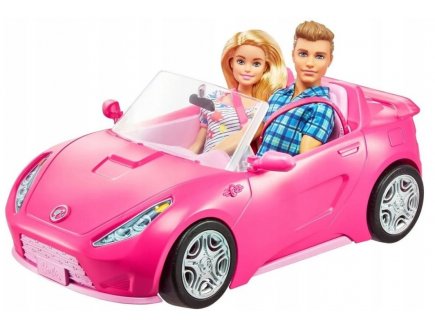 Coffret 4 en 1 : cabriolet + dressing + poupee barbie + ken  - Mattel - gvk05 - accessoire poupee