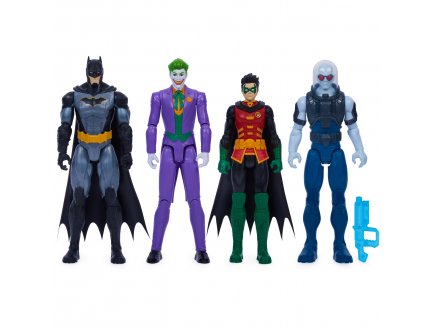 Coffret 4 figurines batman 30 cm : batman - robin - le Joker - mr freeze - spin master