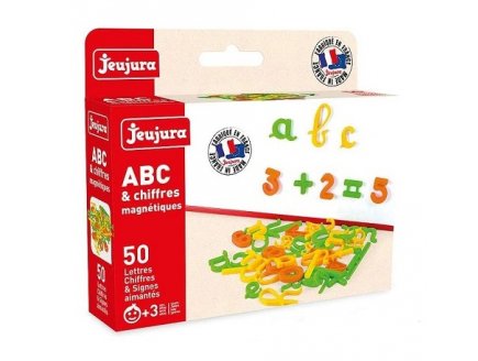 COFFRET 50 LETTRES CURSIVES, CHIFFRES ET SIGNES MAGNETIQUES - JEUJURA - 8975 - ACCESSOIRES TABLEAU