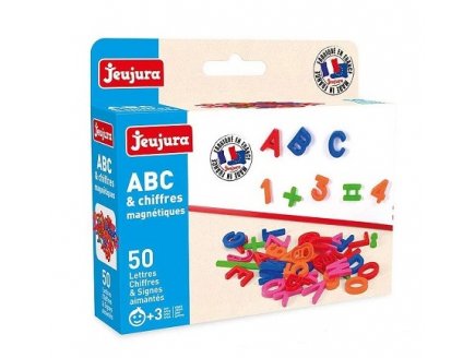 COFFRET 50 LETTRES MAJUSCULES, CHIFFRES ET SIGNES MAGNETIQUES - JEUJURA - 8976 - ACCESSOIRES TABLEAU