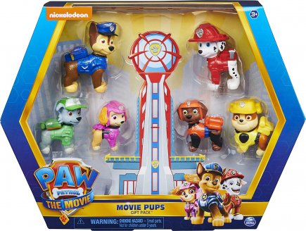 COFFRET 6 FIGURINES PAT PATROUILLE LE FILM : MARCUS CHASE STELLA RUBEN ZUMA ROCKY - CHIOTS - SPIN MASTER 20130204