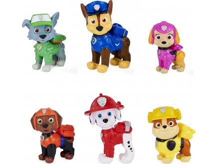 Coffret 6 figurines pat patrouille le film : marcus chase stella ruben zuma rocky - chiots - Spin master 20130204