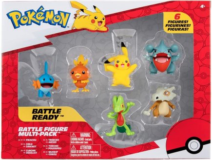 COFFRET 6 POKEMON BATTLE FIGURE ARCKO - POUSSIFEU - GOBOU - PIKACHU - GRIKNOT - OSSELAIT - POKEMON - FIGURINE ACTION