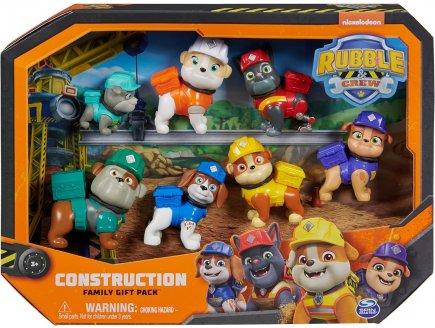 COFFRET 7 FIGURINES PAT PATROUILLE FAMILLE CONSTRUCTION : RUBEN MIX CHARLIE BENJI MOLLY TATA GRUE PAPI GRAVIER - SPIN MASTER 20142213