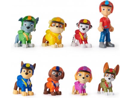Coffret 8 figurines Pat Patrouille Jungle Pups : Marcus Chase Stella Ruben Tracker Zuma Rocky Ryder - Spin Master 20139040