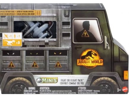 COFFRET ADRENALINE 3 DINOSAURES COMBAT ULTIME + 1 FIGURINE + 1 AVION - DINO - JURASSIC WORLD - MATTEL GWP73