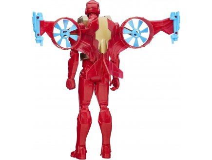 Coffret avengers : iron man avec aerorropulseur - figurine 30 cm + 4 accessoires - personnage marvel - Hasbro b6156