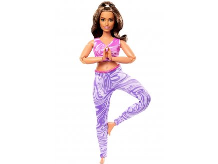 Coffret Barbie brune professeur de yoga et fitness - Poupée Barbie méditation relaxation - Poupée mannequin Sport gymnastique - Mattel - HRH29
