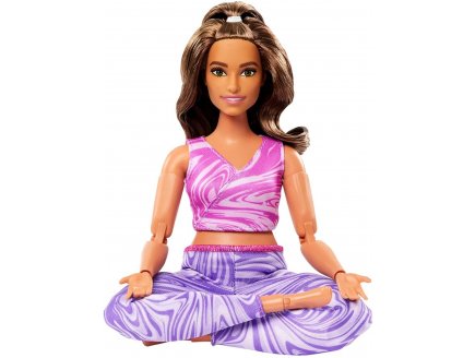 Coffret Barbie brune professeur de yoga et fitness - Poupée Barbie méditation relaxation - Poupée mannequin Sport gymnastique - Mattel - HRH29