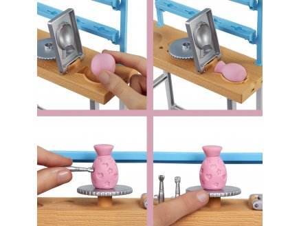 Coffret barbie et l'atelier de peinture avec poupee barbie + accessoires - 26 pieces - poupee mannequin - Mattel - hcm85