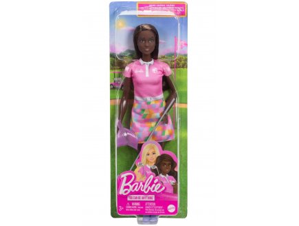 Coffret Barbie golfeuse : Poup�e Barbie avec 2 accessoires - Poup�e mannequin Sport golf - Mattel - JCR69