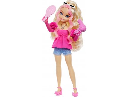 Coffret Barbie Poup�e Blonde ondul�s Malibu �quipe de R�ve + 11 accessoires - Poup�e Mannequin - Mattel - HYC21