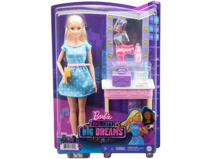 COFFRET BARBIE STAR DE MALIBU : ET SA LOGE CALIFORNIENNE + 7 ACCESSOIRES - MATTEL - GYG39 - POUPEES MANNEQUIN