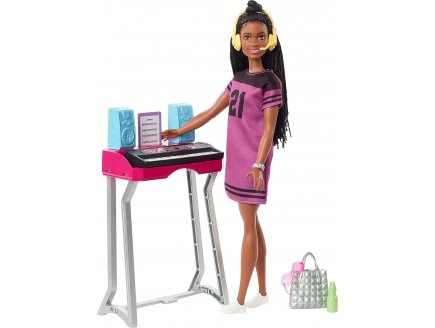 Coffret barbie star de new-york et son piano + 4 accessoires - Mattel - gyg40 - poupees mannequin