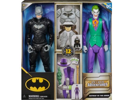 COFFRET BATMAN ADVENTURE : BATMAN ET JOCKER + 12 ACCESSOIRES - 2 FIGURINES 30 CM - PERSONNAGE MARVEL - SPIN MASTER